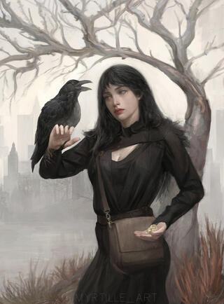 Half body with a detailed background - (90+50+50)=$190